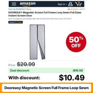 DOOREASY Magnetic Screen Full Frame Loop Sewn – 50% off