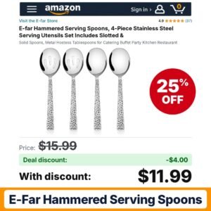 E-far Hammered Serving Spoons – 25% off
