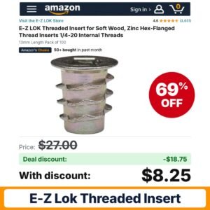 E-Z LOK Threaded Insert – 69% off