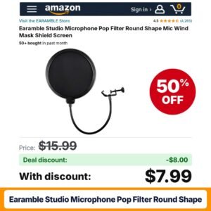 Earamble Studio Microphone Pop Filter Round Shape – 50% off
