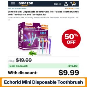 EchoRid Mini Disposable Toothbrush – 50% off