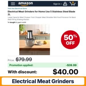 Electrical Meat Grinders Amazon promo code 9LVUAM56 – 50% off