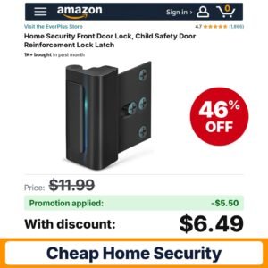 EverPlus Home Security Front Door Lock Amazon promo code 9BSZMT34 – 46% off