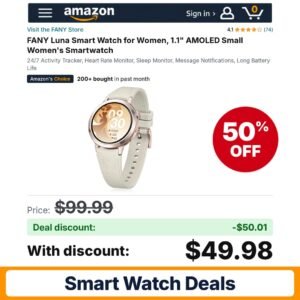 FANY Luna Smart Watch White – 50% off