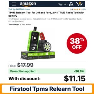 FIRSTOOL TPMS Relearn Tool Amazon promo code DN2KPG6S – 38% off