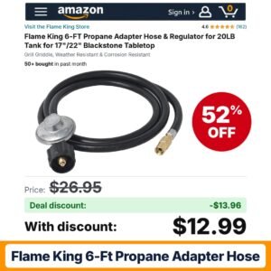 Flame King 6-FT Propane Adapter Hose – 52% off