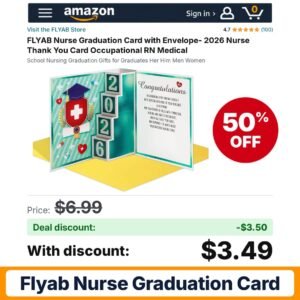 FLYAB Nurse Graduation Card – 50% off