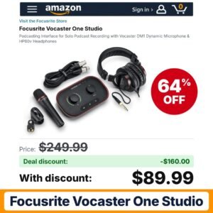 Focusrite Vocaster One Studio – 64% off