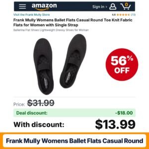 Frank Mully Womens Ballet Flats Casual Round – 56% off