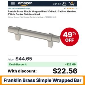 Franklin Brass Simple Wrapped Bar – 49% off