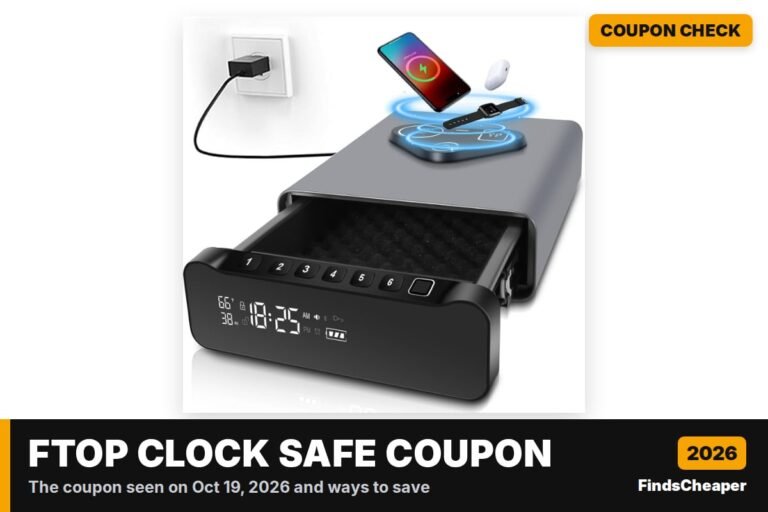 FTOP Clock Safe Coupon – FindsCheaper