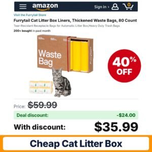Furrytail Cat Litter Box Liners – 40% off