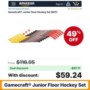 GameCraft® Junior Floor Hockey Set – 49% off