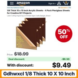 Gdhwxcl 1/8 Thick 10 x 10 inch Brown – 50% off