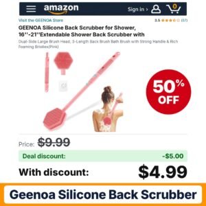 GEENOA Silicone Back Scrubber 3-Length – 50% off