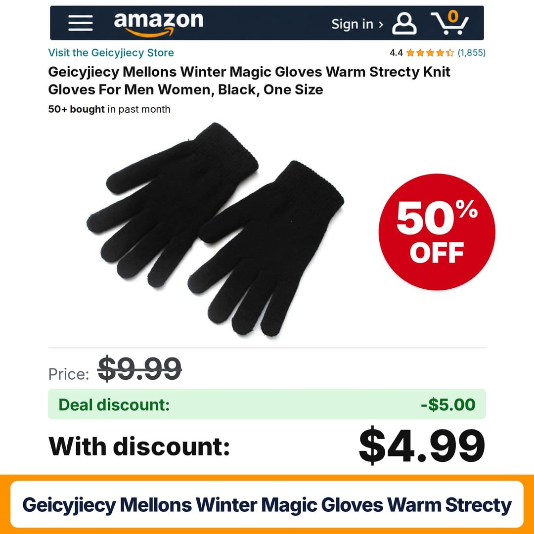 Geicyjiecy Mellons Winter Magic Gloves Warm Strecty – 50% off