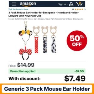 Generic 3 Pack Mouse Ear Holder Amazon promo code IMUDMBEP – 50% off