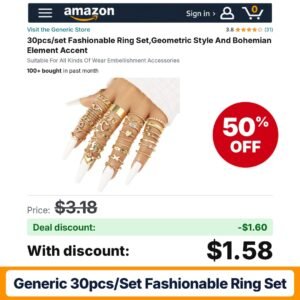 Generic 30pcs/set Fashionable Ring Set – 50% off