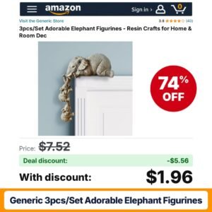 Generic 3pcs/Set Adorable Elephant Figurines – 74% off