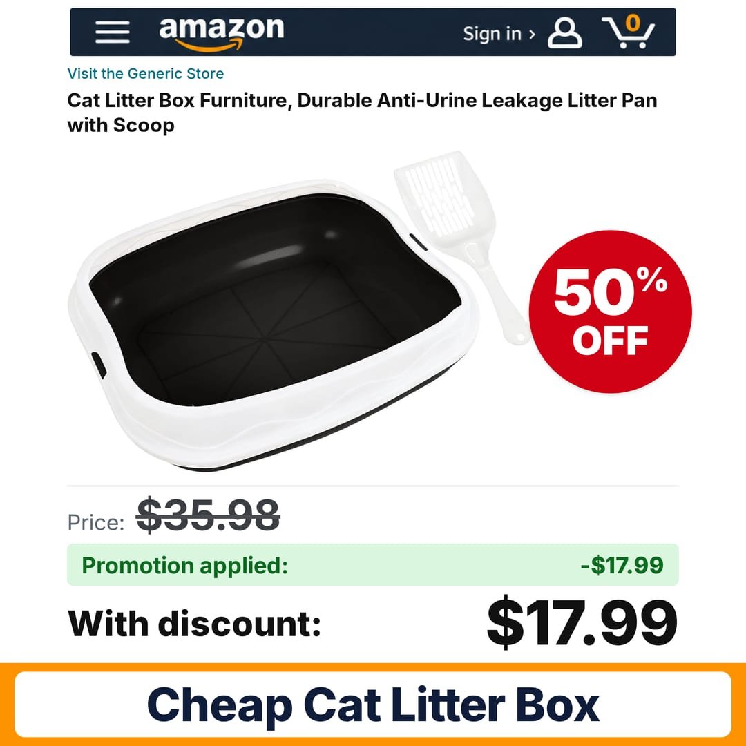 Generic Cat Litter Box Furniture Amazon promo code OMMIGRPU – 50% off