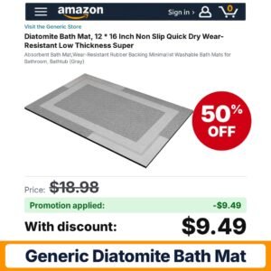 Generic Diatomite Bath Mat Amazon promo code 997I8DDD – 50% off