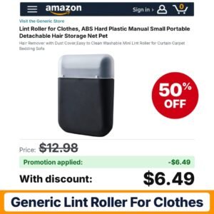 Generic Lint Roller for Clothes Amazon promo code 4SU76389 – 50% off