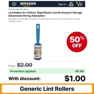 Generic Lint Rollers Amazon promo code N98RNAAX – 50% off