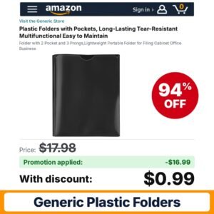 Generic Plastic Folders Amazon promo code OMMIGRPU – 94% off