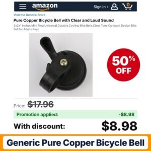 Generic Pure Copper Bicycle Bell Amazon promo code LEY7K3EN – 50% off