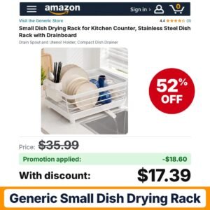 Generic Small Dish Drying Rack Amazon promo code AYTKW20Y – 52% off