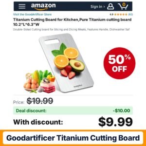 GoodArtificer Titanium Cutting Board – 50% off
