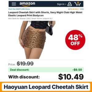 HAOYUAN Leopard Cheetah Skirt – 48% off