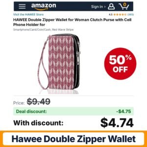 HAWEE Double Zipper Wallet – 50% off