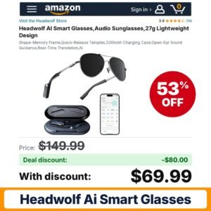 Headwolf AI Smart Glasses – 53% off