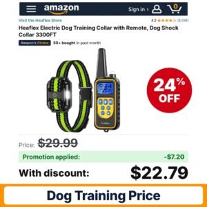 Heaflex Electric Dog Training Collar Amazon promo code 3TRXXNZB – 24% off