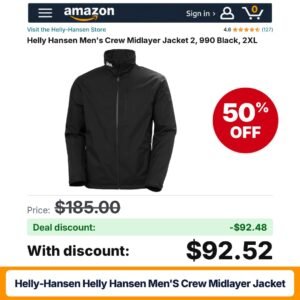 Helly-Hansen Helly Hansen Men's Crew Midlayer Jacket – 50% off