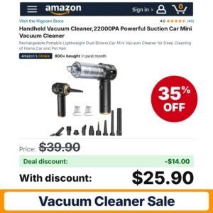Higoom Handheld Vacuum Cleaner – 35% off