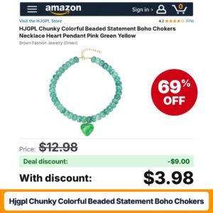 HJGPL Chunky Colorful Beaded Statement Boho Chokers – 69% off