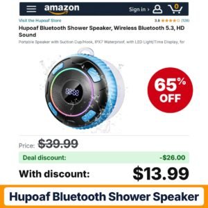 Hupoaf Bluetooth Shower Speaker – 65% off