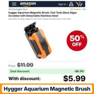 hygger Aquarium Magnetic Brush – 50% off