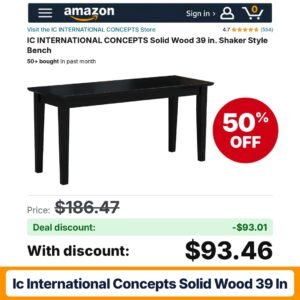 IC INTERNATIONAL CONCEPTS Solid Wood 39 in – 50% off