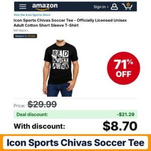 Icon Sports Chivas Soccer Tee – 71% off