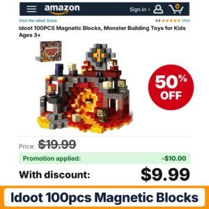 idoot 100PCS Magnetic Blocks Amazon promo code NKMZCPFT – 50% off
