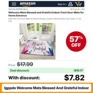 IGPPDO Welcome Mats Blessed and Grateful Indoor – 57% off