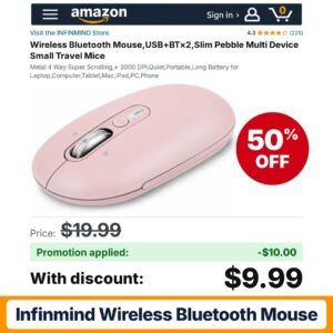 INFINMIND Wireless Bluetooth Mouse Amazon promo code 5FYEXTQ8 – 50% off