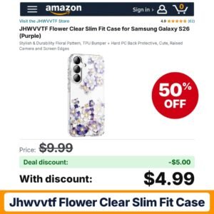 JHWVVTF Flower Clear Slim Fit Case – 50% off