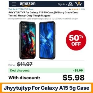 JHYYTUJTYP for Galaxy A15 5G Case – 50% off