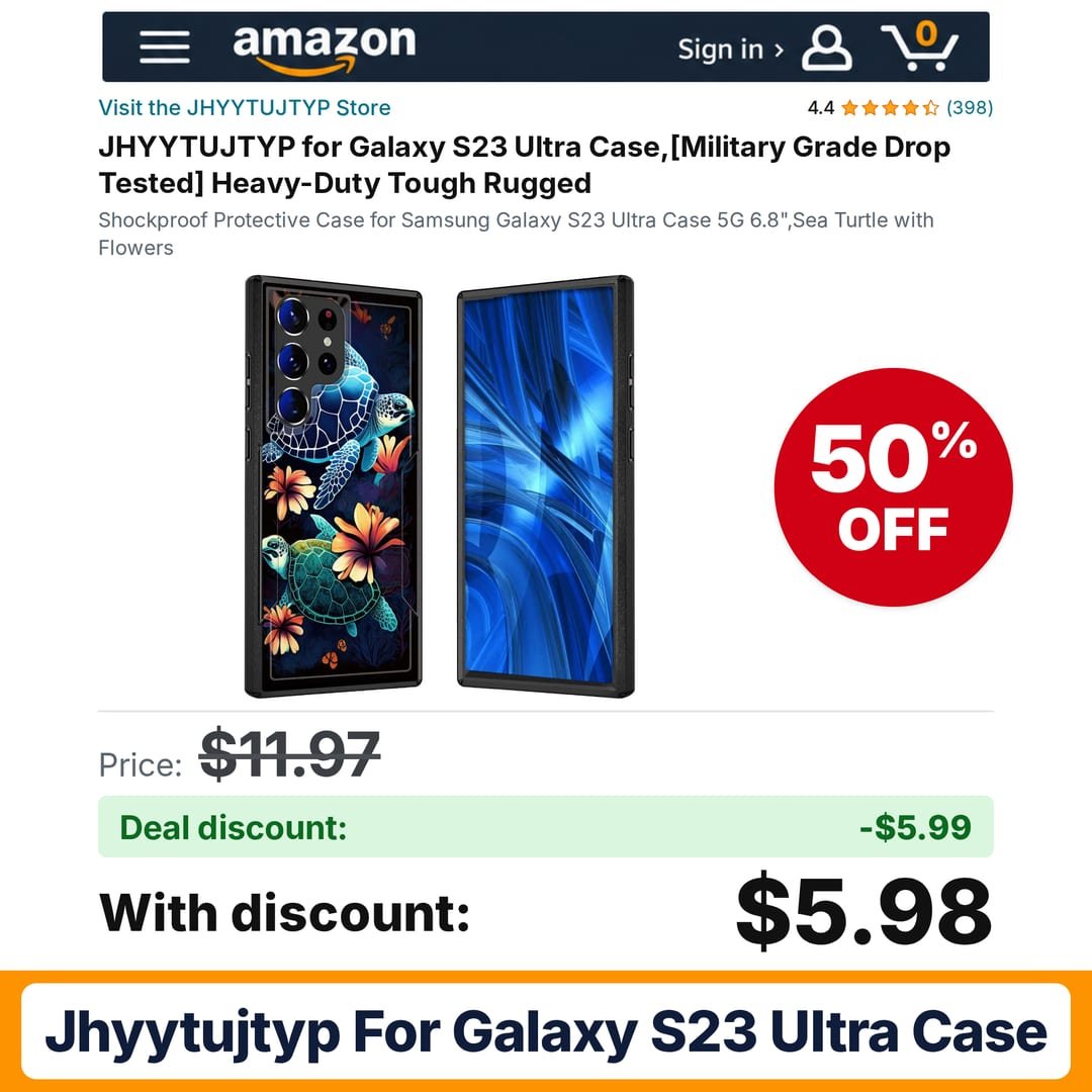 JHYYTUJTYP for Galaxy S23 Ultra Case – 50% off