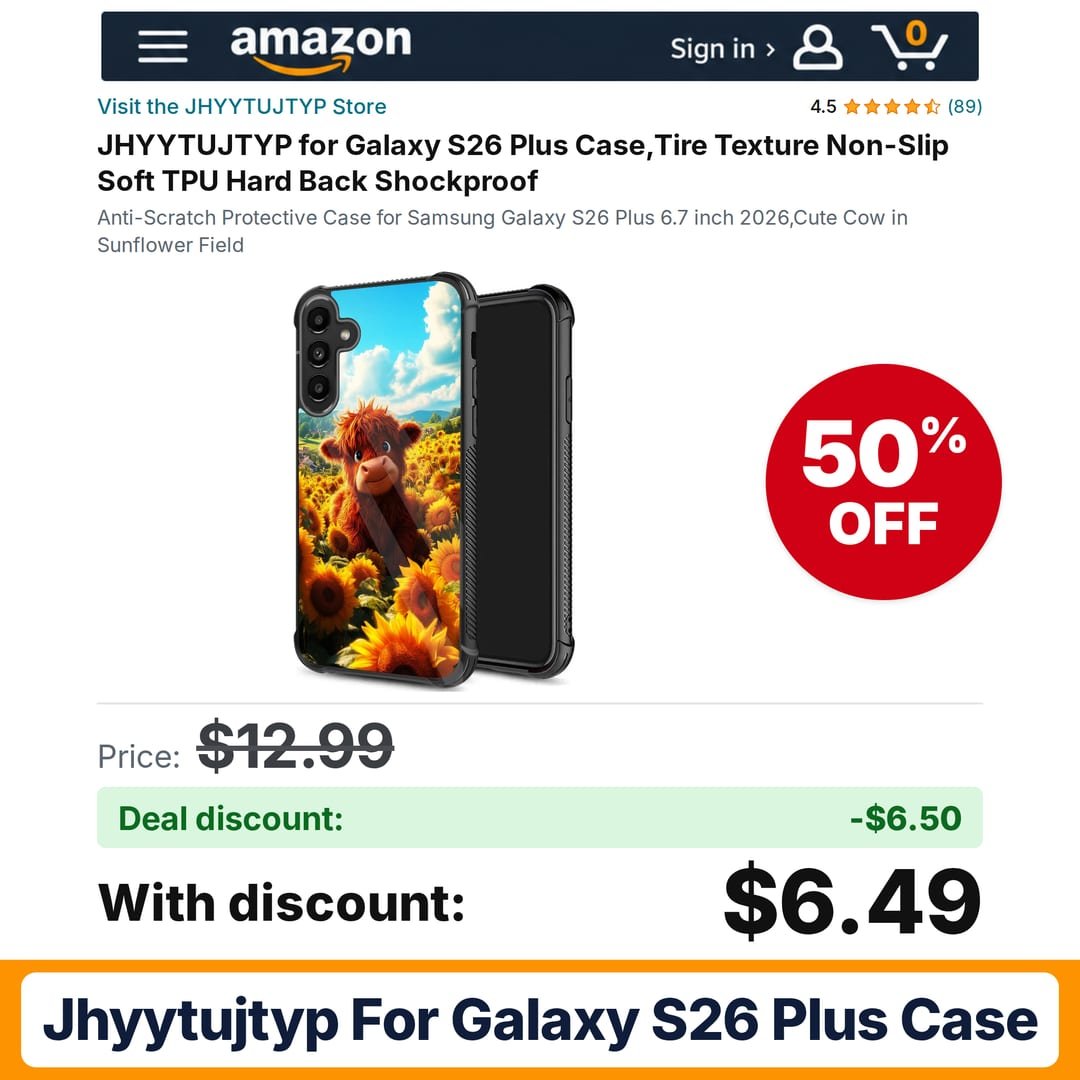 JHYYTUJTYP for Galaxy S26 Plus Case – 50% off