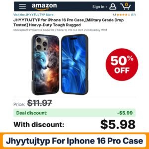 JHYYTUJTYP for iPhone 16 Pro Case – 50% off